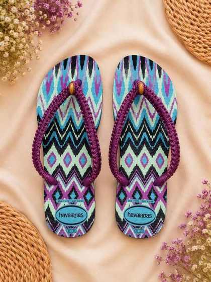 Chinelo artesanal colorido